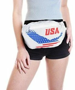 SoJourner Bags SoJourner American Flag Fanny Pack - USA, 4th Fourth Of July, Stars And Stripes, Red, White And Blue