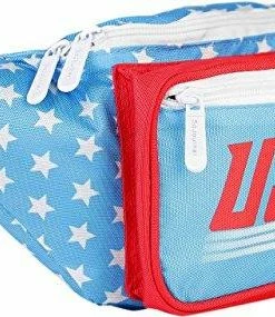 SoJourner Bags SoJourner American Flag Fanny Pack - USA, 4th Fourth Of July, Stars And Stripes, Red, White And Blue