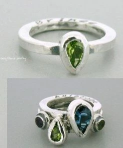 Courtneymariejewelry Accessories Stackabe Mothers Ring - Mothers Ring - Stackable Ring - Stackable Birthstone Ring - Stacking Mothers Ring - Custom Gemstone Ring - 7x5mm