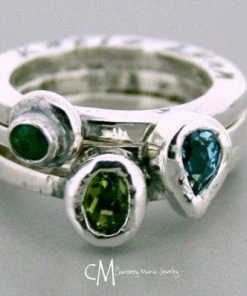 Courtneymariejewelry Accessories Stackabe Mothers Ring - Mothers Ring - Stackable Ring - Stackable Birthstone Ring - Stacking Mothers Ring - Custom Gemstone Ring - 7x5mm