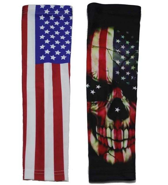 SleevesShop Halloween Decorations Stars Stripes American Flag Halloween USA Flag Skull Digital Camo Compression Arm Sleeve For Baseball Football Tennis Shooting 3 SleevesShop Halloween Decorations Stars Stripes American Flag Halloween USA Flag Skull Digital Camo Compression Arm Sleeve For Baseball Football Tennis Shooting