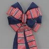 Package Perfect Bows Patriotic Theme Party Supplies Stars Stripes Patriotic Wreath Bow - 10" Wide