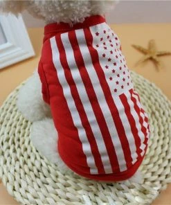 Cozy Living Store Pets Summer Pet Clothes For Small Middle Dog Cat XS-L Puppy Costumes American Flag Pet Dog Cat T-shirt Vest Apparel Wholesale 30JE9