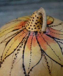 HollyHawkDesigns Sunflower Gourd Bowl, Lidded Gourd Dish, Sunflower Decor, Summer Gourd Bowl, Harvest Gourd Bowl