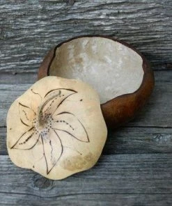 HollyHawkDesigns Sunflower Lidded Dish, Lidded Gourd Dish, Sunflower Decor, Summer Gourd Bowl, Harvest Gourd Bowl