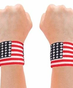 Costume Adventure Clothing Accessories American Flag Sweatband Team USA Sweatband American Apparel Sweatband.