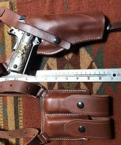The American Store Tanned Leather Shoulder Holster & Magazine Pouch Fits Colt Springfield Ruger RIA Remington ATI Model 1911 Military Clothing & Accessories
