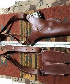 The American Store Tanned Leather Shoulder Holster & Magazine Pouch Fits Colt Springfield Ruger RIA Remington ATI Model 1911 Military Clothing & Accessories