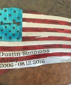 PurpleMountainMetal Tattered American Flag Metal Art, 36" Battle Torn American Flag Wall Hanging, Metal American Flag Home Decor, Large Battle Flag Home Decor 12 PurpleMountainMetal Tattered American Flag Metal Art, 36