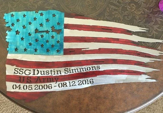 PurpleMountainMetal Tattered American Flag Metal Art, 36" Battle Torn American Flag Wall Hanging, Metal American Flag Home Decor, Large Battle Flag Home Decor 7 PurpleMountainMetal Tattered American Flag Metal Art, 36" Battle Torn American Flag Wall Hanging, Metal American Flag Home Decor, Large Battle Flag Home Decor