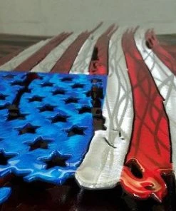 The American Store Tattered And Torn American Flag Metal Art. Aluminum. Do Not Buy A Steel One, It Will Rust. Available In Both Painted And Unpainted Flags & Banner