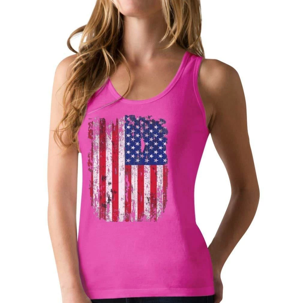 Onlineamericanstore TeeStars 4th Of July Vintage Distressed USA Flag Racerback Women's Tank Top Women Clothing 4 Onlineamericanstore TeeStars 4th Of July Vintage Distressed USA Flag Racerback Women's Tank Top Women Clothing