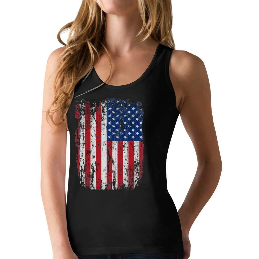 Onlineamericanstore TeeStars 4th Of July Vintage Distressed USA Flag Racerback Women's Tank Top Women Clothing 5 Onlineamericanstore TeeStars 4th Of July Vintage Distressed USA Flag Racerback Women's Tank Top Women Clothing