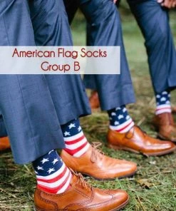 The American Store THE ORIGINAL Groomsmen Gift Socks Labels / American Flag Socks For Wedding / Asking Best Man Be My Groomsman / Asking Groomsmen Socks Men