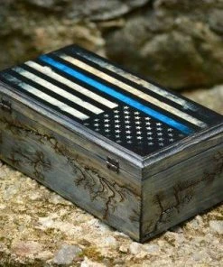 AcquarelaArt Thin Blue Line American Flag Wooden Watch Box,Mens Watch Box,American Flag Box,Watch Display,Police Officer Gift,Police Flag,Gift For Him 17 AcquarelaArt Thin Blue Line American Flag Wooden Watch Box,Mens Watch Box,American Flag Box,Watch Display,Police Officer Gift,Police Flag,Gift For Him