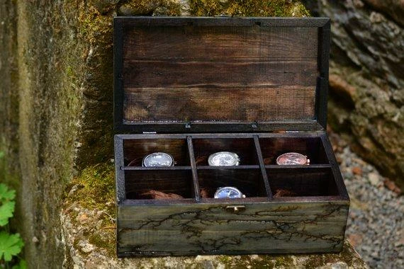 AcquarelaArt Thin Blue Line American Flag Wooden Watch Box,Mens Watch Box,American Flag Box,Watch Display,Police Officer Gift,Police Flag,Gift For Him 9 AcquarelaArt Thin Blue Line American Flag Wooden Watch Box,Mens Watch Box,American Flag Box,Watch Display,Police Officer Gift,Police Flag,Gift For Him