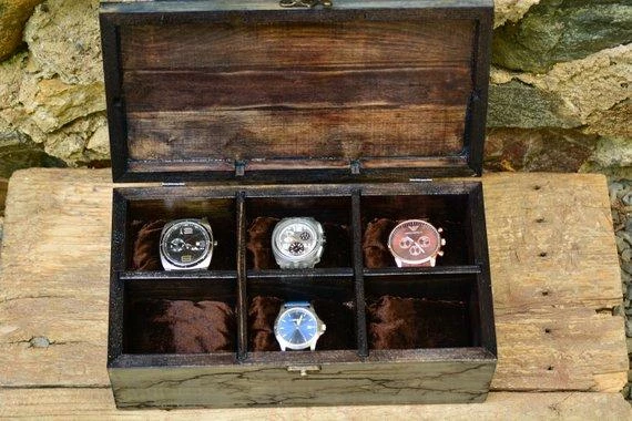 AcquarelaArt Thin Blue Line American Flag Wooden Watch Box,Mens Watch Box,American Flag Box,Watch Display,Police Officer Gift,Police Flag,Gift For Him 10 AcquarelaArt Thin Blue Line American Flag Wooden Watch Box,Mens Watch Box,American Flag Box,Watch Display,Police Officer Gift,Police Flag,Gift For Him