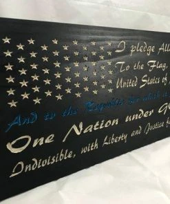 The American Store Thin Blue Line, Pledge Of Allegiance, Rustic Flag, Thin Red Line, America Flag, Distressed American Flag, Patriotic, USA, Americana, Police Concealment Flags