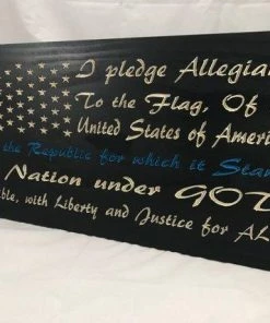The American Store Thin Blue Line, Pledge Of Allegiance, Rustic Flag, Thin Red Line, America Flag, Distressed American Flag, Patriotic, USA, Americana, Police Concealment Flags