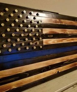 The American Store Thin Blue Line,police Officer,custom,husband,wife,anniversary Gift,police Gifts,police Academy,handmade,american Flag,law Enforcement Concealment Flags