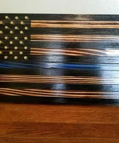 The American Store Thin Blue Line,police Officer,custom,husband,wife,anniversary Gift,police Gifts,police Academy,handmade,american Flag,law Enforcement Concealment Flags