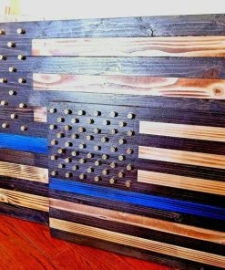 The American Store Thin Blue Line,police Officer,custom,husband,wife,anniversary Gift,police Gifts,police Academy,handmade,american Flag,law Enforcement Concealment Flags