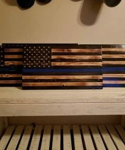 The American Store Thin Blue Line,police Officer,custom,husband,wife,anniversary Gift,police Gifts,police Academy,handmade,american Flag,law Enforcement Concealment Flags