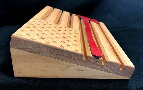 The American Store Thin Red Line - American Flag Challenge Coin Display - Firefighter Coin Holder - Axe Flag - Customizable 6 The American Store Thin Red Line - American Flag Challenge Coin Display - Firefighter Coin Holder - Axe Flag - Customizable