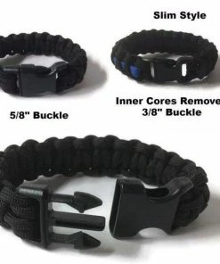 The American Store Thin Red Line American Flag Paracord Bracelet For Firefighters, Fireman Gift, Torn American Flag Paracord Charm, His Birthday Gift Guide