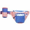 Tipsy Elves American Flag USA Fanny Pack With Drink Holder Clothing Accessories