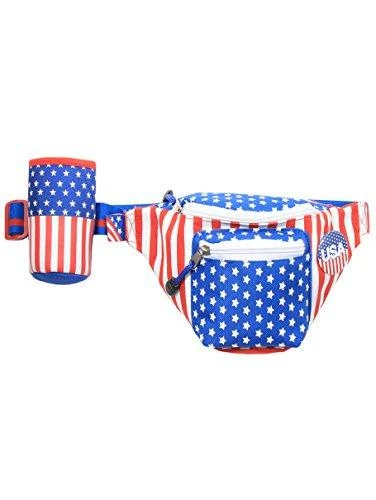 Tipsy Elves American Flag USA Fanny Pack With Drink Holder Clothing Accessories 3 Tipsy Elves American Flag USA Fanny Pack With Drink Holder Clothing Accessories
