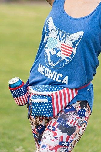 Tipsy Elves American Flag USA Fanny Pack With Drink Holder Clothing Accessories 7 Tipsy Elves American Flag USA Fanny Pack With Drink Holder Clothing Accessories