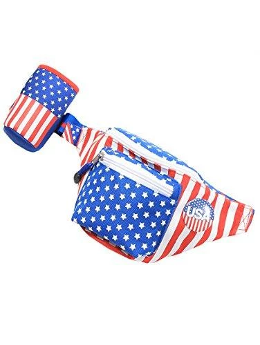 Clothing Accessories Tipsy Elves American Flag USA Fanny Pack With Drink Holder 4 Clothing Accessories Tipsy Elves American Flag USA Fanny Pack With Drink Holder