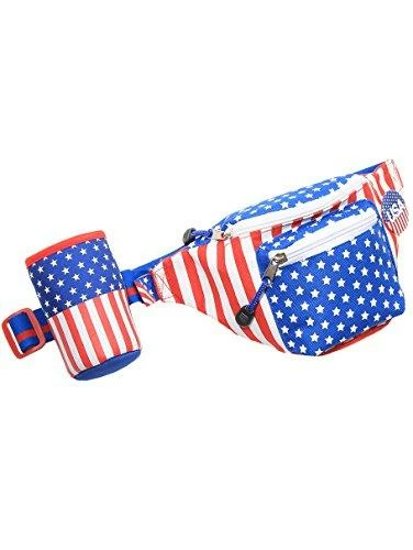 Clothing Accessories Tipsy Elves American Flag USA Fanny Pack With Drink Holder 5 Clothing Accessories Tipsy Elves American Flag USA Fanny Pack With Drink Holder