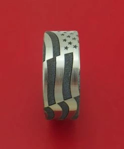 StonebrookJewelry Titanium American Flag Custom Made United States Flag Ring With Wood Sleeve Gift Collection 8 StonebrookJewelry Titanium American Flag Custom Made United States Flag Ring With Wood Sleeve Gift Collection