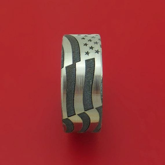 StonebrookJewelry Titanium American Flag Custom Made United States Flag Ring With Wood Sleeve Gift Collection 5 StonebrookJewelry Titanium American Flag Custom Made United States Flag Ring With Wood Sleeve Gift Collection