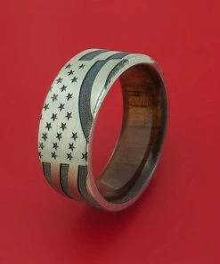 StonebrookJewelry Titanium American Flag Custom Made United States Flag Ring With Wood Sleeve Gift Collection 9 StonebrookJewelry Titanium American Flag Custom Made United States Flag Ring With Wood Sleeve Gift Collection