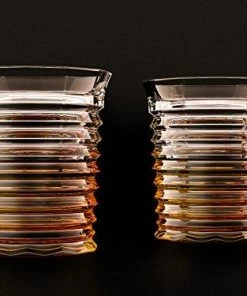 GODFATHER Tornado Whiskey Glasses, Gift Pack Set Of 2 - Unique Scotch Lead Free Liquor Tumblers, Dishwasher Safe, Classic Old Fashioned Barware, Rum Vodka Glassware, Elegant Ultra Clarity Cocktail Bourbon Glass Casual Glasses