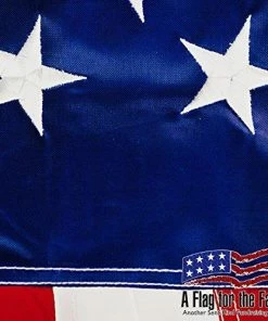 A Flag For The Fallen U.S. American Flag 6'x10' + FREE Affiche. Made In USA With Top-Rated DURALAST Fabric. Embroidered Stars Sewn Stripes. Sturdy Brass Grommets. 30% Of Proceeds Donated To Families Of Fallen Officers.