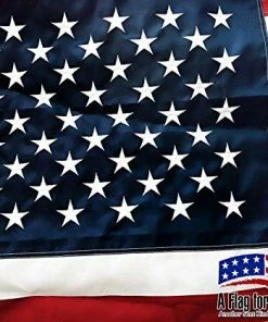 A Flag For The Fallen U.S. American Flag 6'x10' + FREE Affiche. Made In USA With Top-Rated DURALAST Fabric. Embroidered Stars Sewn Stripes. Sturdy Brass Grommets. 30% Of Proceeds Donated To Families Of Fallen Officers.