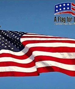 A Flag For The Fallen U.S. American Flag 6'x10' + FREE Affiche. Made In USA With Top-Rated DURALAST Fabric. Embroidered Stars Sewn Stripes. Sturdy Brass Grommets. 30% Of Proceeds Donated To Families Of Fallen Officers.