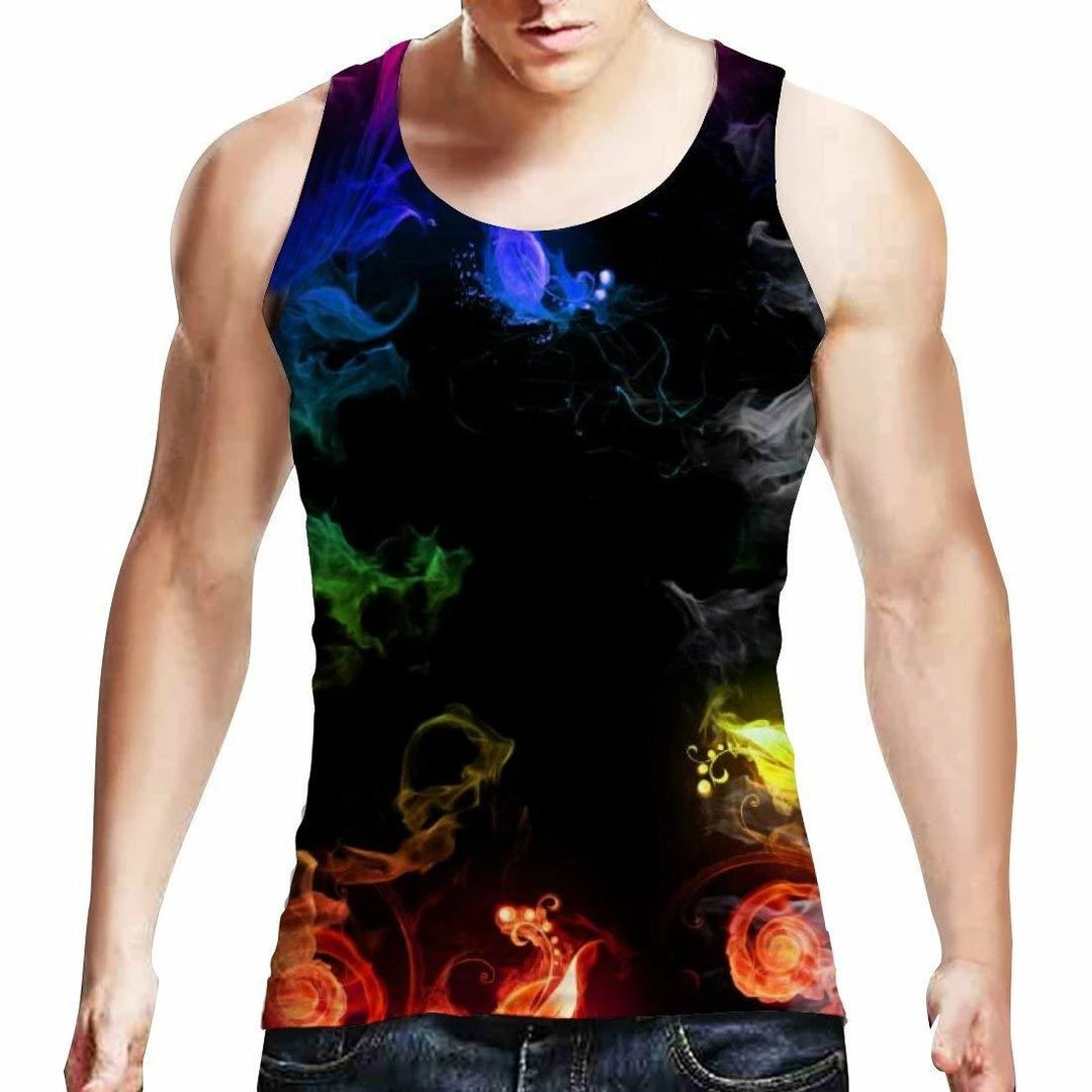 Uideazone Mens Tank Top Casual 3D Printed Patterns Graphics Tees 5 Uideazone Mens Tank Top Casual 3D Printed Patterns Graphics Tees