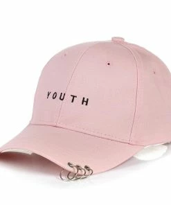 Onlineamericanstore Accessories Unisexe Lettre Imprimé Solide Caps Hommes Femmes Anneau Hip Hop Casquette De Baseball Coton Snapback Chapeau