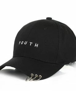 Onlineamericanstore Accessories Unisexe Lettre Imprimé Solide Caps Hommes Femmes Anneau Hip Hop Casquette De Baseball Coton Snapback Chapeau