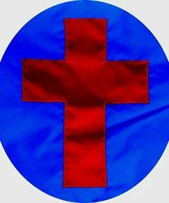 Online American Store Flags & Banner US Flag Factory - 3'x5' Christian Flag (Sewn Cross) - 100% American Made - Outdoor SolarMax Nylon - Premium Quality