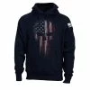 Fantastic Tees USA American Flag Skull Military Patriotic Men's Sweatshirt Hoodie