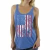 DreamteesUS USA Distressed American Flag Racerback Tank Tops USA Fitness Tank Top USA Flag Perfect For Gym And Yoga 4th Of July