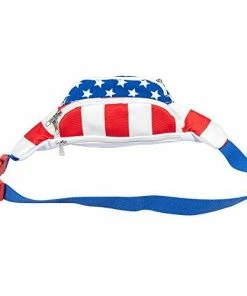 Juvale Clothing Accessories USA Fanny Pack - American Flag Fanny Pack, Patriotic Waist Bag For Vacations, Special Events, Daily Use - 15 X 4.5 X 3 Inches