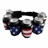 Bioworld USA Flag Americana Beverage Utility Six Pack Belt