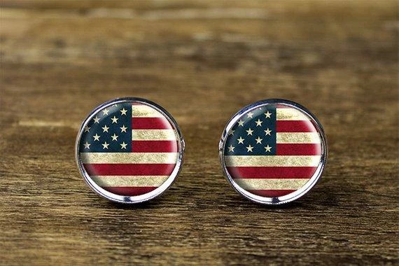 ElegantLocketShop Clothing Accessories USA Flag Cufflinks, US Flag Cufflinks, American Flag Cufflinks, USA Flag Jewelry 3 ElegantLocketShop Clothing Accessories USA Flag Cufflinks, US Flag Cufflinks, American Flag Cufflinks, USA Flag Jewelry